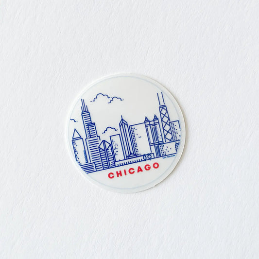 Chicago Skyline Round Sticker