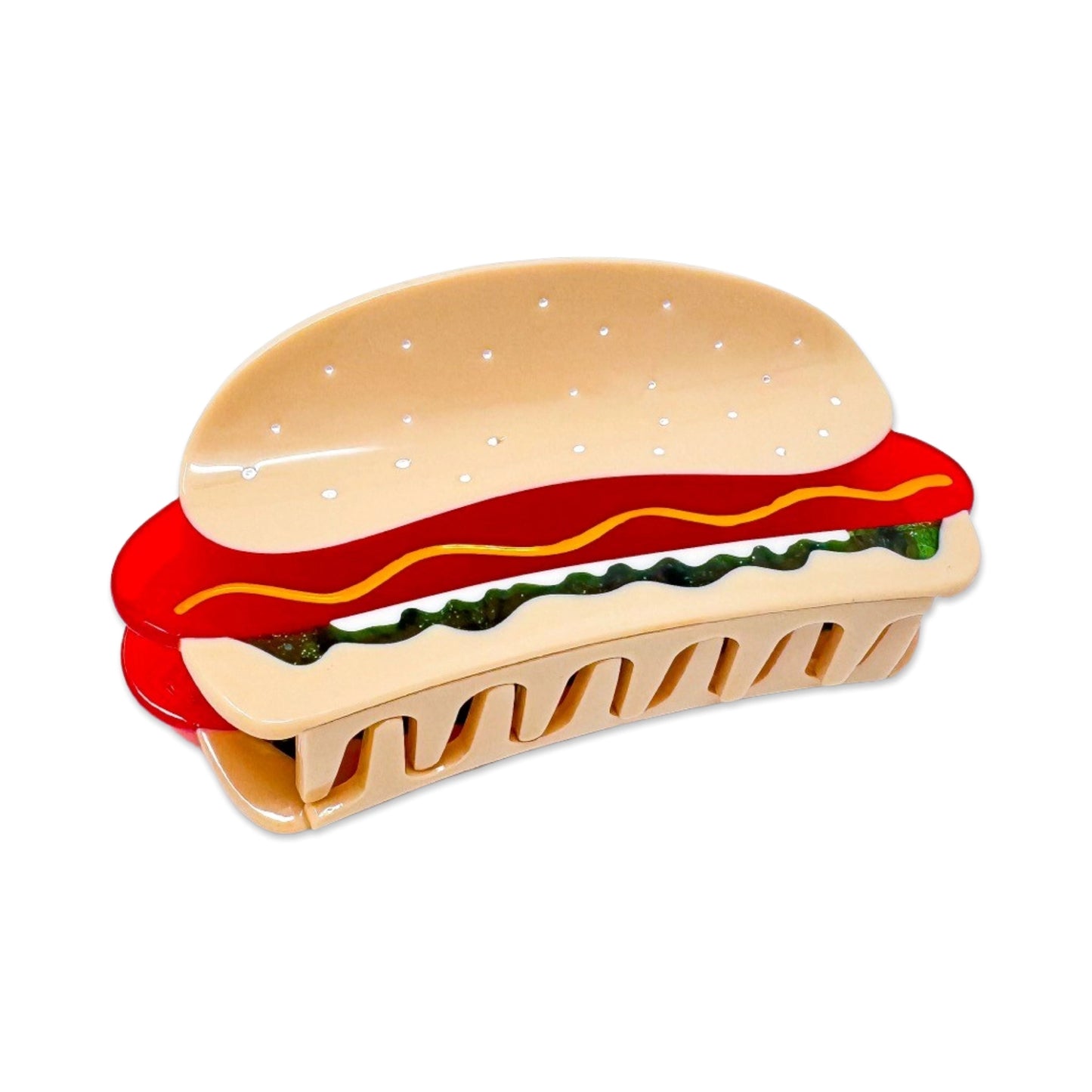 Chicago Style Hot Dog 4" Hair Clip