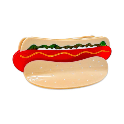 Chicago Style Hot Dog 4" Hair Clip