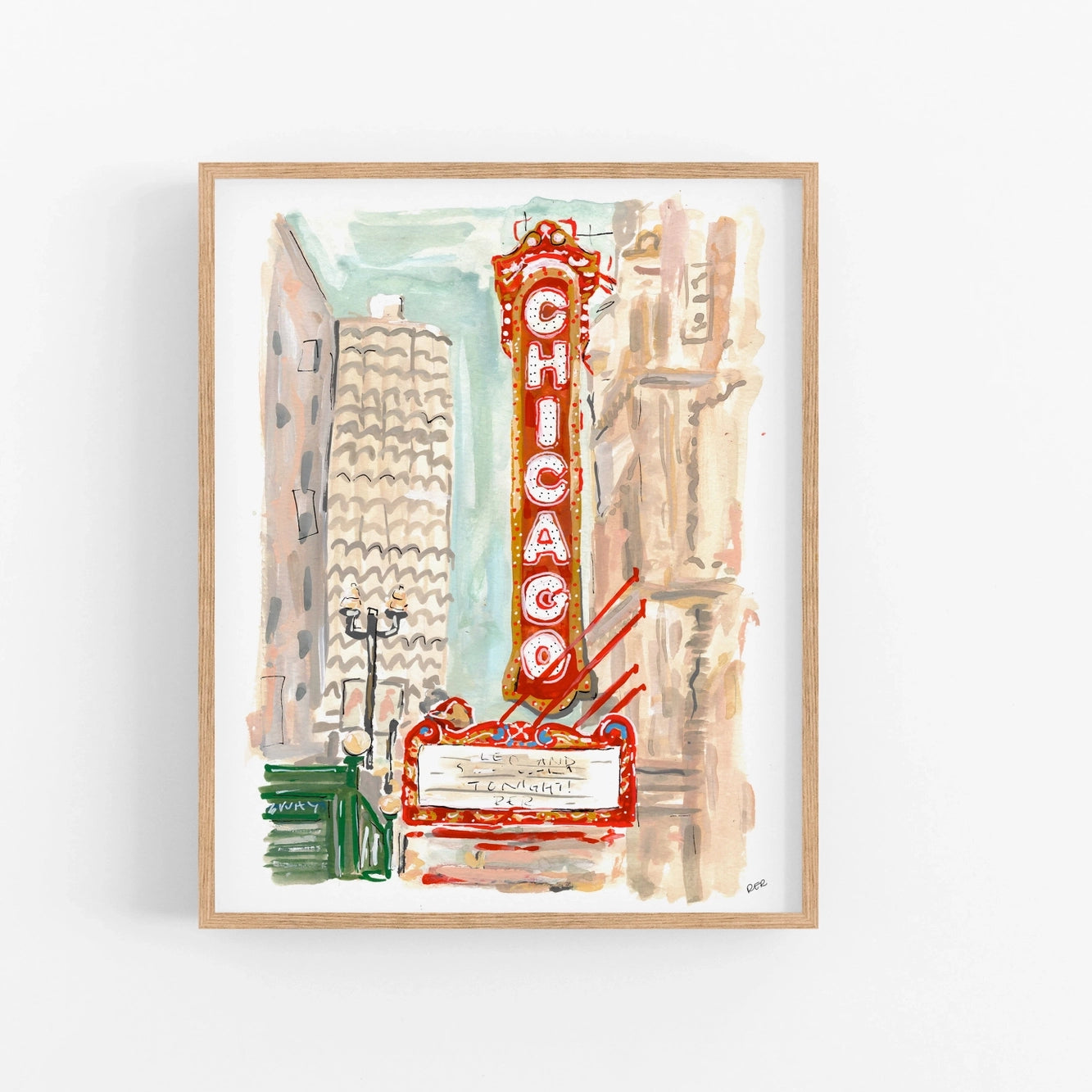 Chicago Theater 8" x 10" Art Print