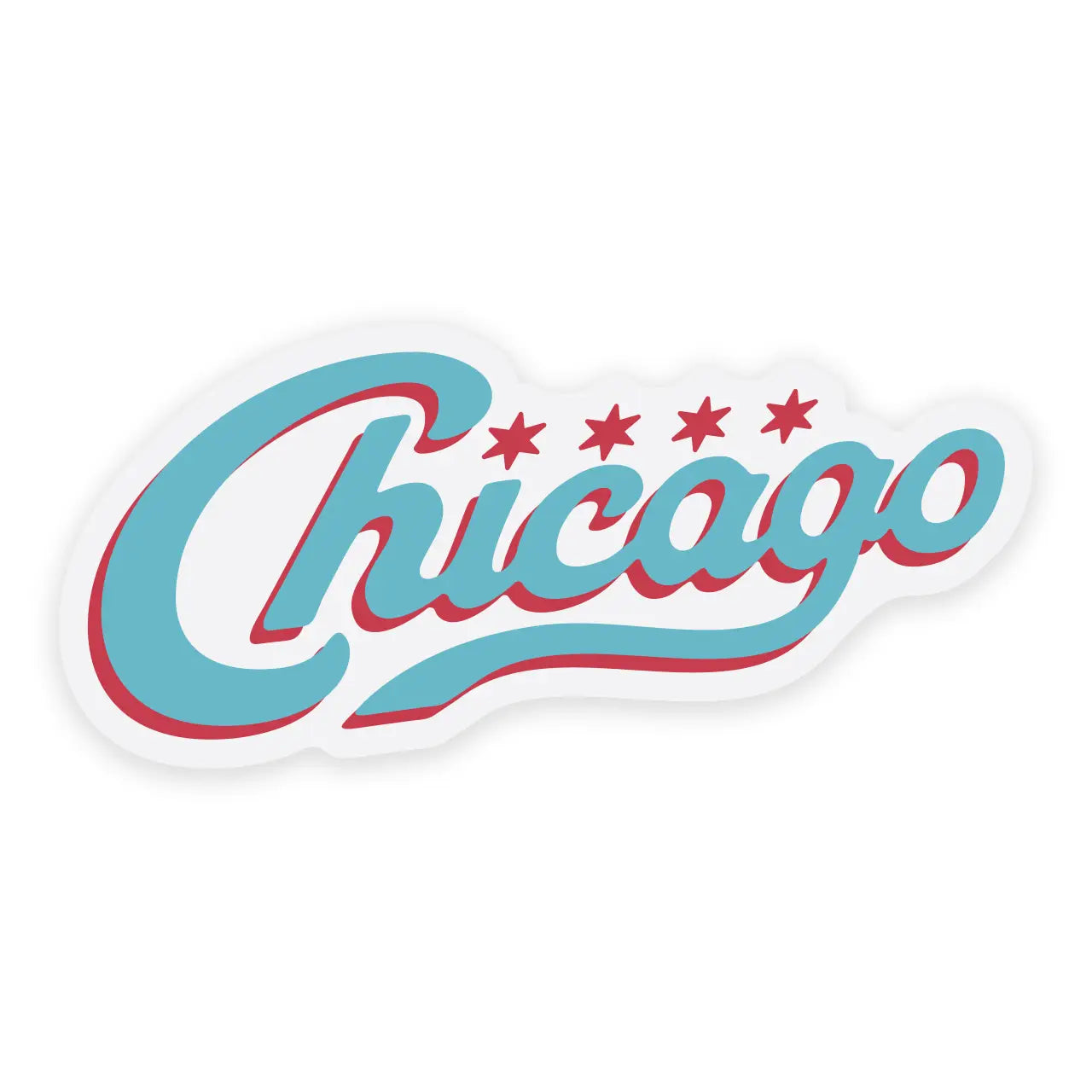 Chicago Vintage Script Die Cut Sticker – Neighborly