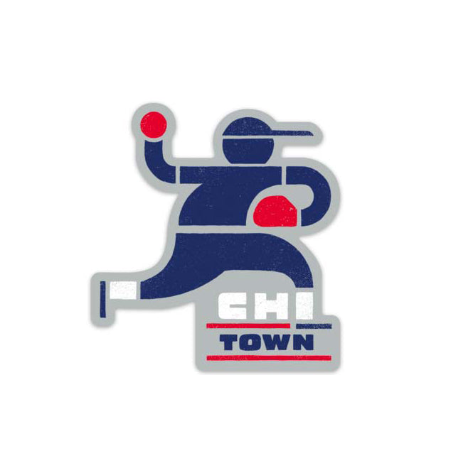 Chi Town Chicago Baseball Sticker