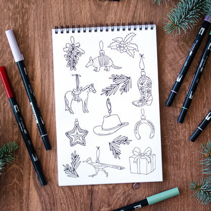 Christmas Cowboy Premium Coloring Book