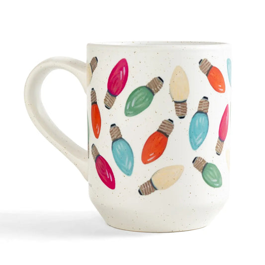 Holiday Lights Speckled Ceramic Mug