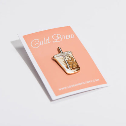 Cold Brew Coffee Beverage Enamel Pin