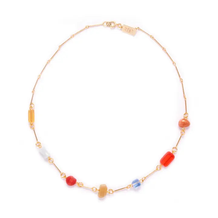 Composition Beaded Glass 17" Necklace