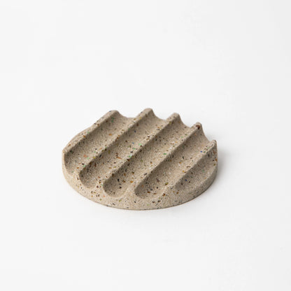 Mini Ridged 3" Round Concrete Soap Dish