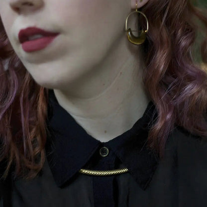 Continuum Twisted Vintage Brass 18" Necklace
