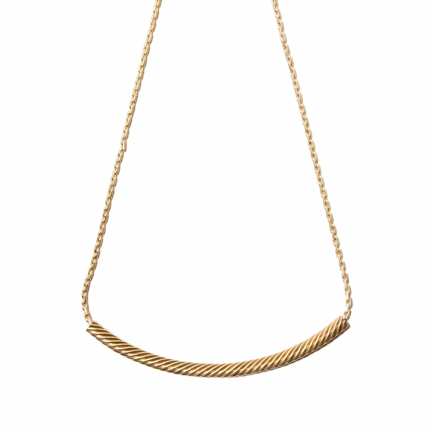 Continuum Twisted Vintage Brass 18" Necklace