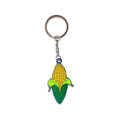 Corn Cob Enamel Keychain