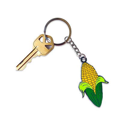 Corn Cob Enamel Keychain