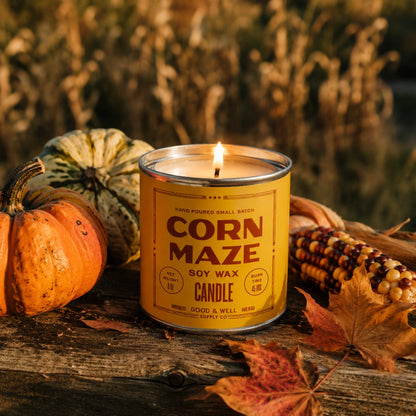 Fall Themed 8 Oz Soy Tin Candle