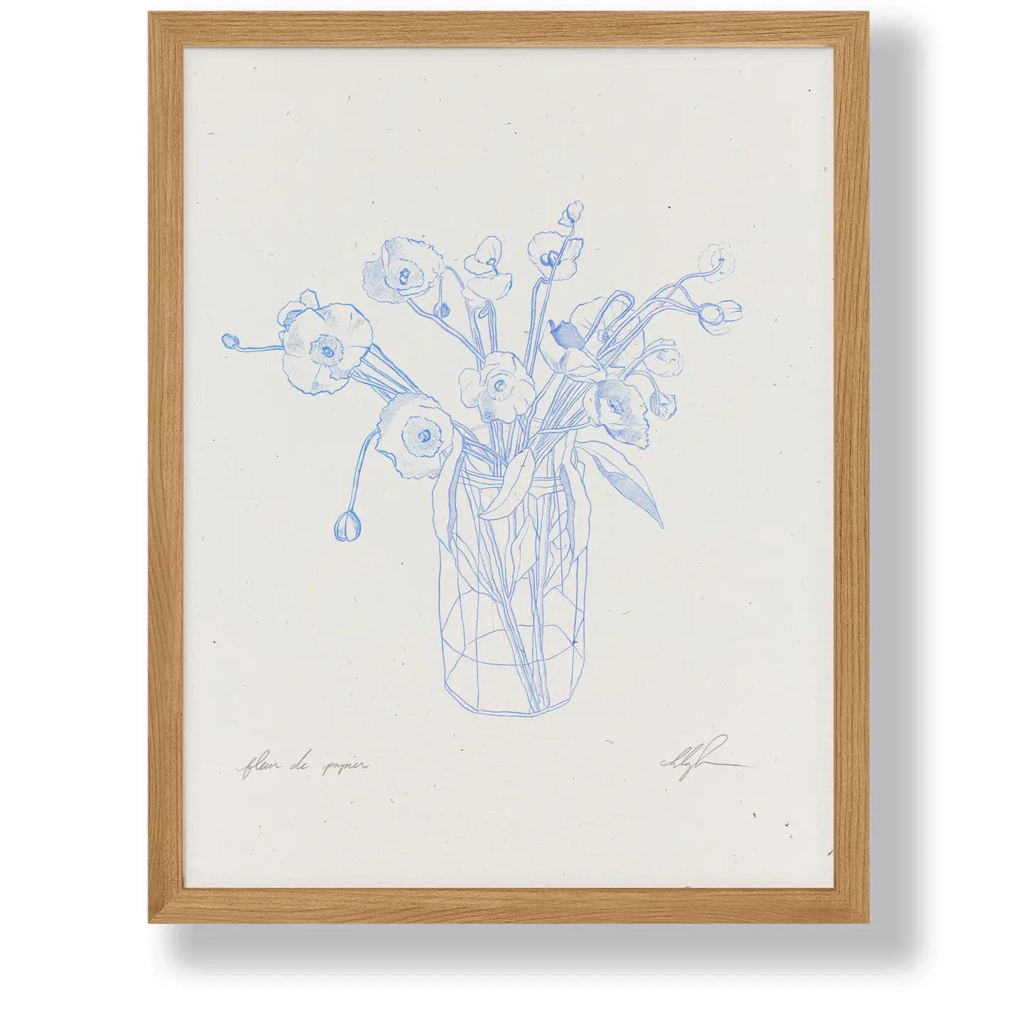 Cornflower Fleurs de Papier 8.5" x 11" Print