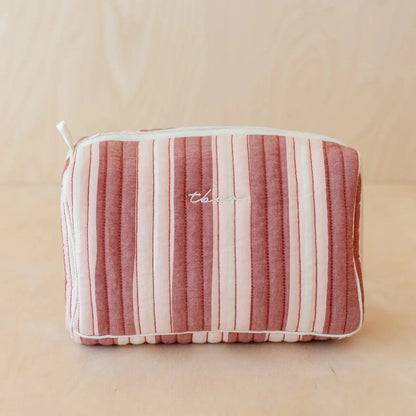 Quilted Cotton Travel Toiletry Bag