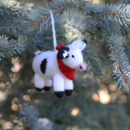 Cow Knit Ornament