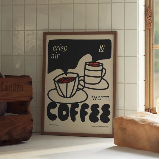 Crisp Air & Warm Coffee 8" x 10" Illustrated Print