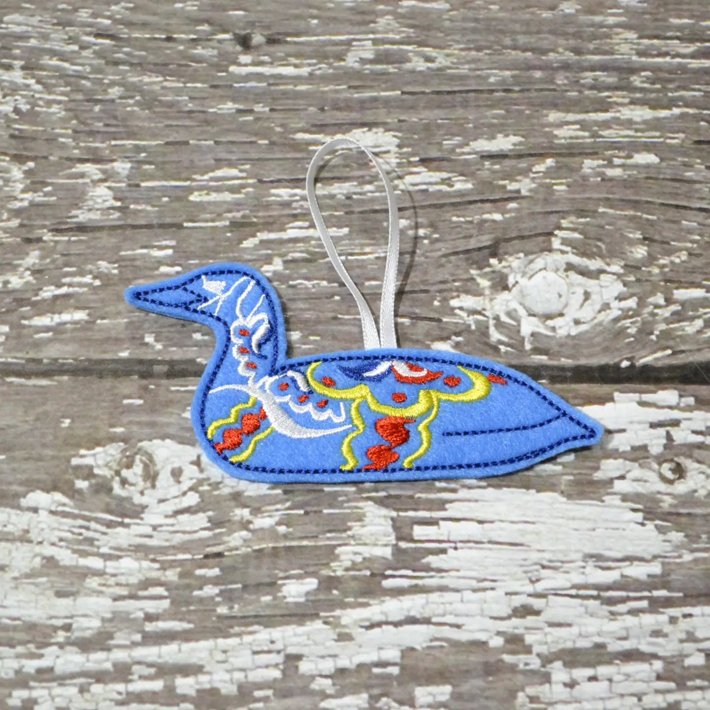 Dala Loon Embroidered Felt Ornament