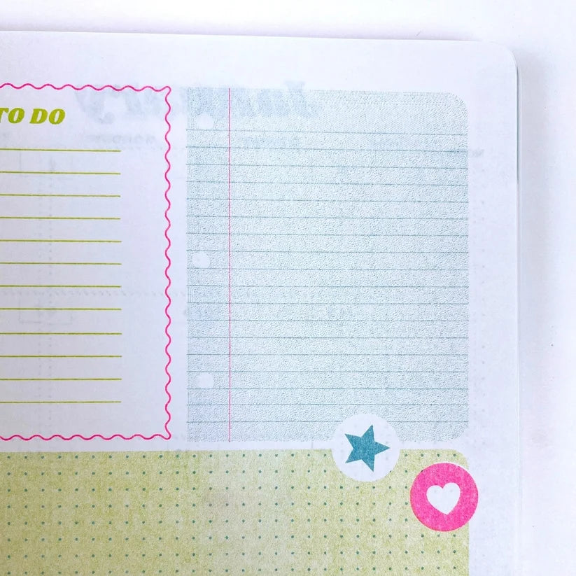 2027 Risograph Printed Dated Planner