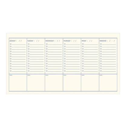Day By Day Undated Weekly Planner