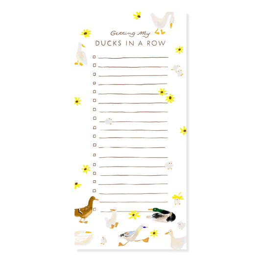 Ducks in a Row Magnetic To-Do List Notepad