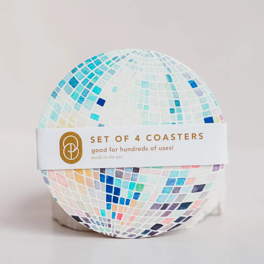 Disco Ball Paperboard Coasters (Set of 4)