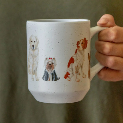 Furry Friends Birds Speckled Ceramic Mug