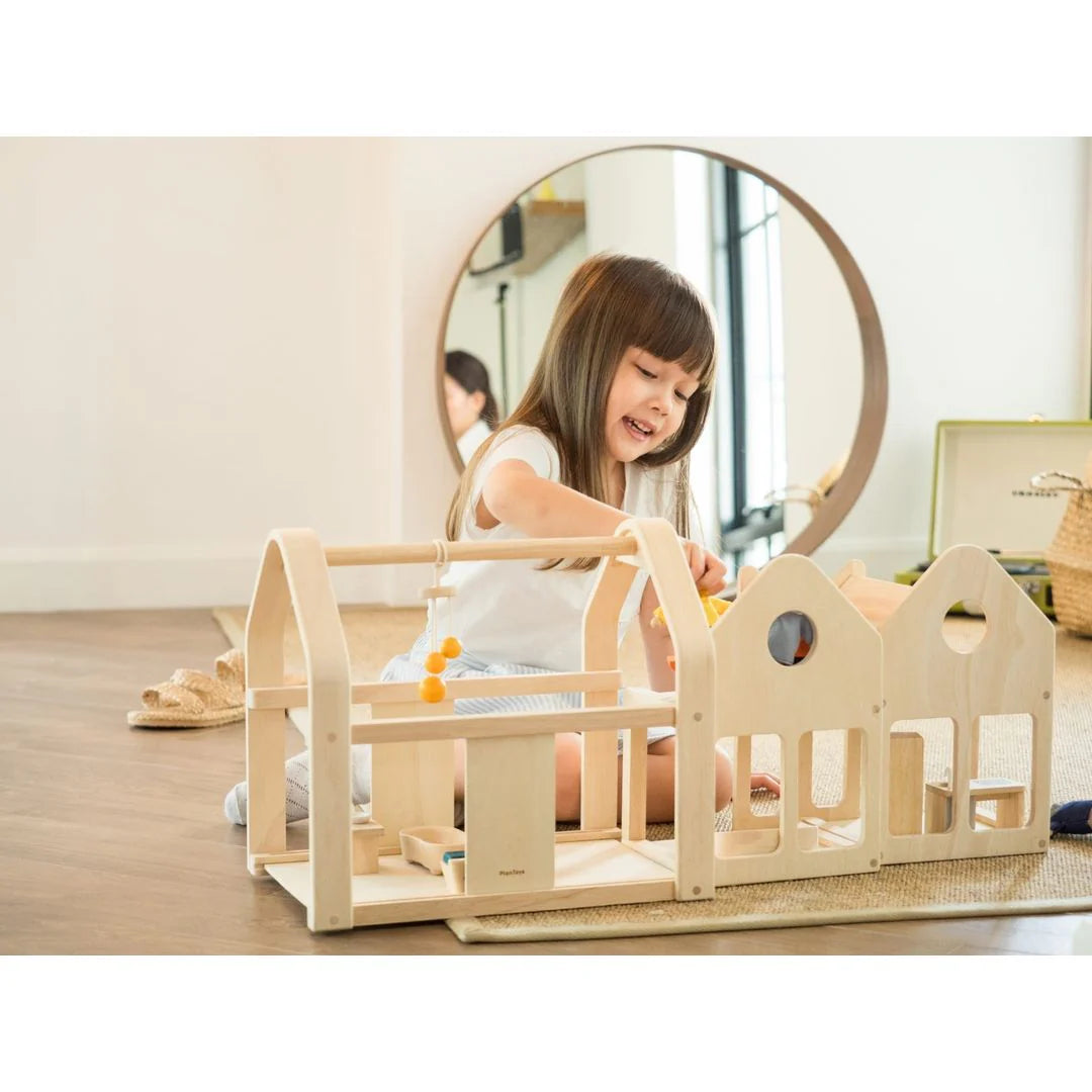 Midcentury Slide N' Go Sustainable Wood Play House