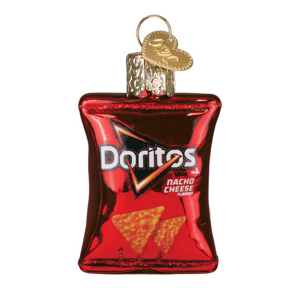 Mini Doritos Nacho Cheese Bag Glass Ornament