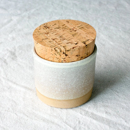 Ceramic Cork Lidded Salt Jar