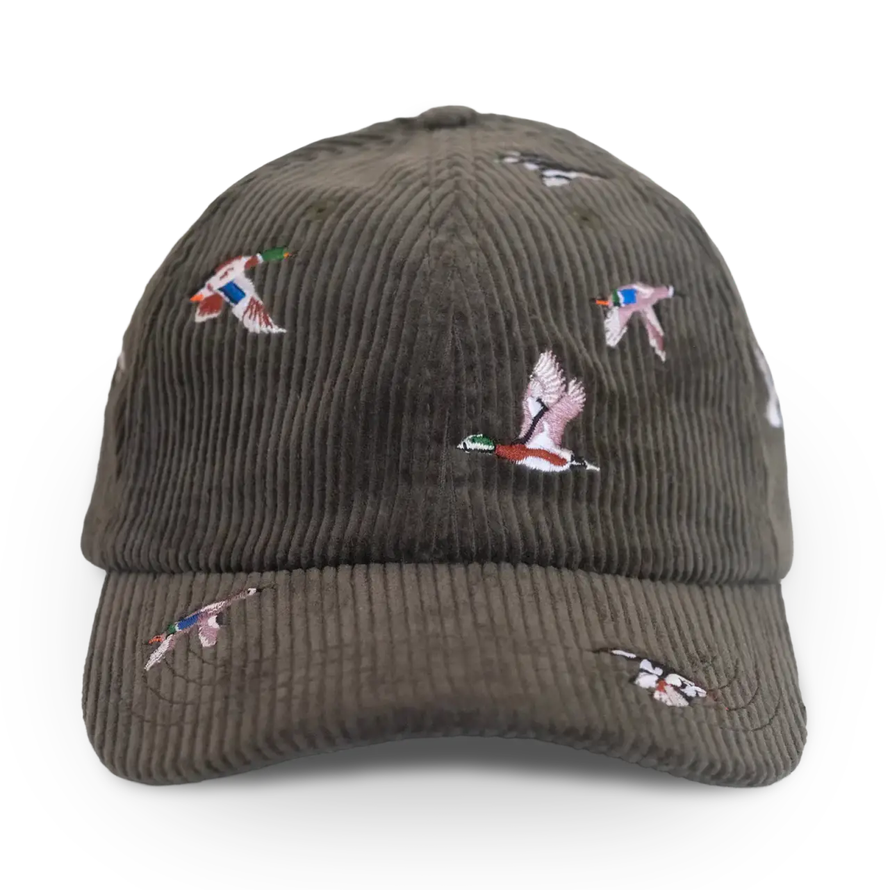 Ducks Corduroy Embroidered Baseball Cap