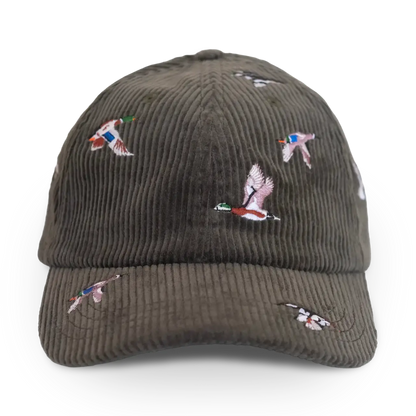 Ducks Corduroy Embroidered Baseball Cap