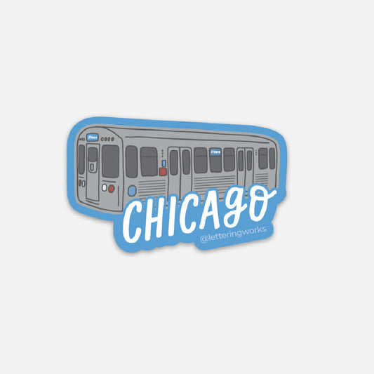 Chicago CTA 'L' Train Blue Line Sticker