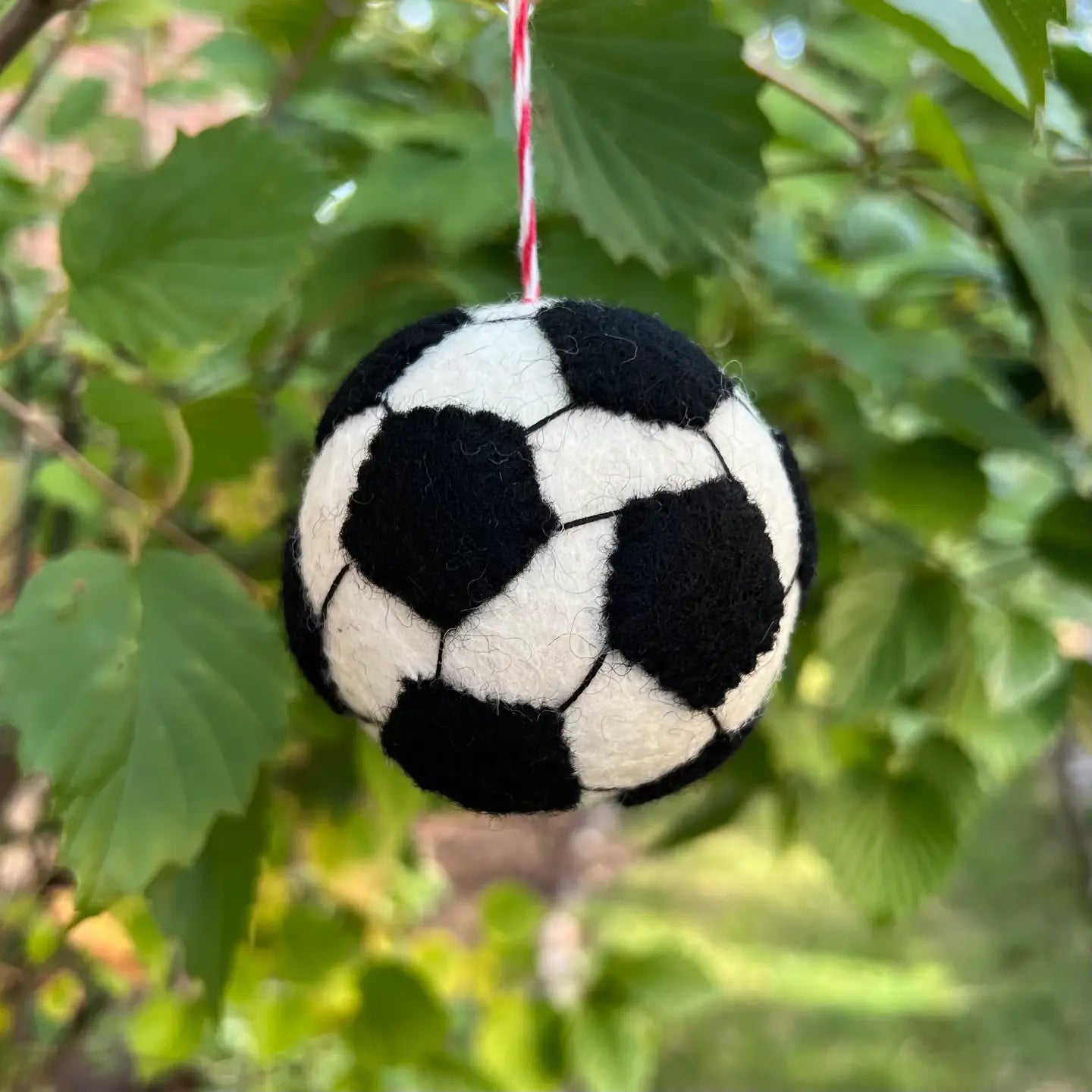 Soccer Ball Wool Ornament