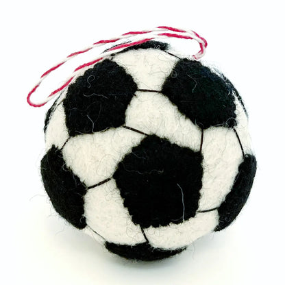 Soccer Ball Wool Ornament
