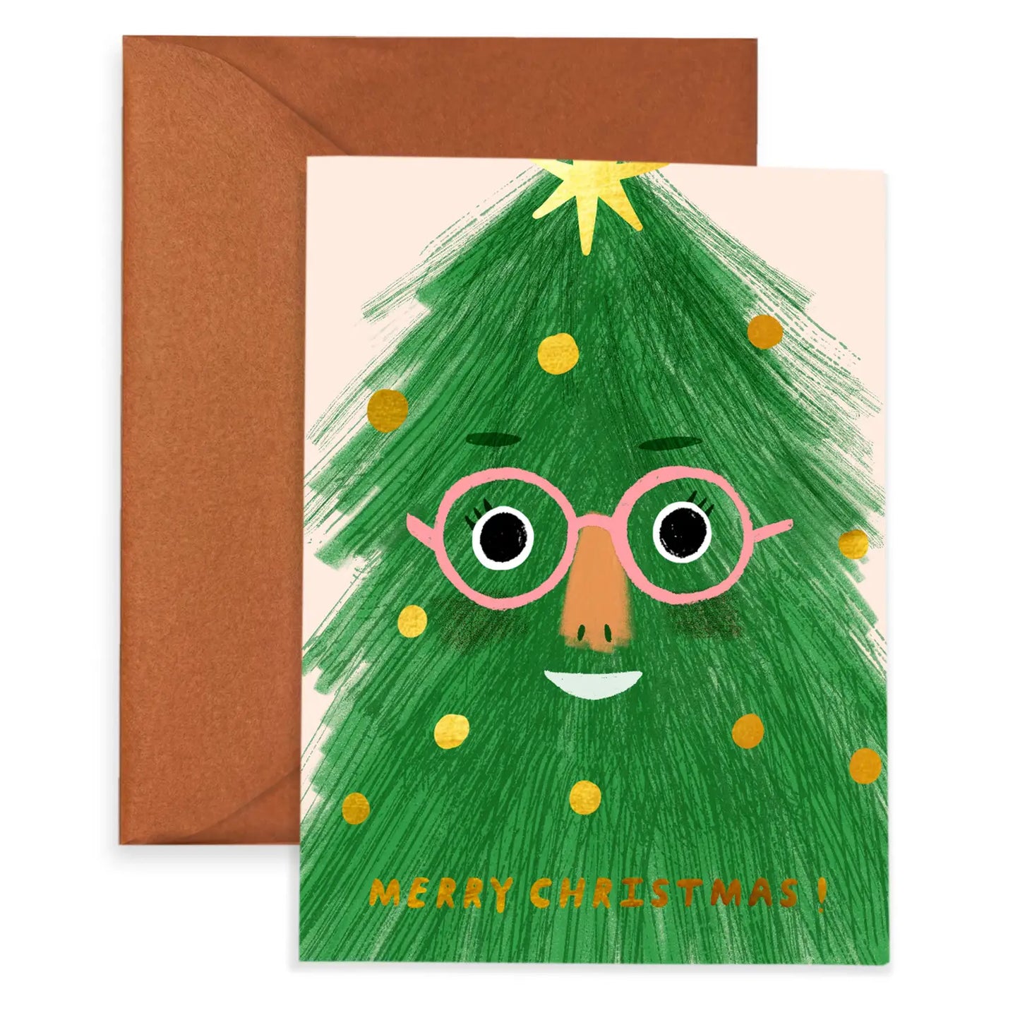 Fir Face Christmas Tree Holiday Card