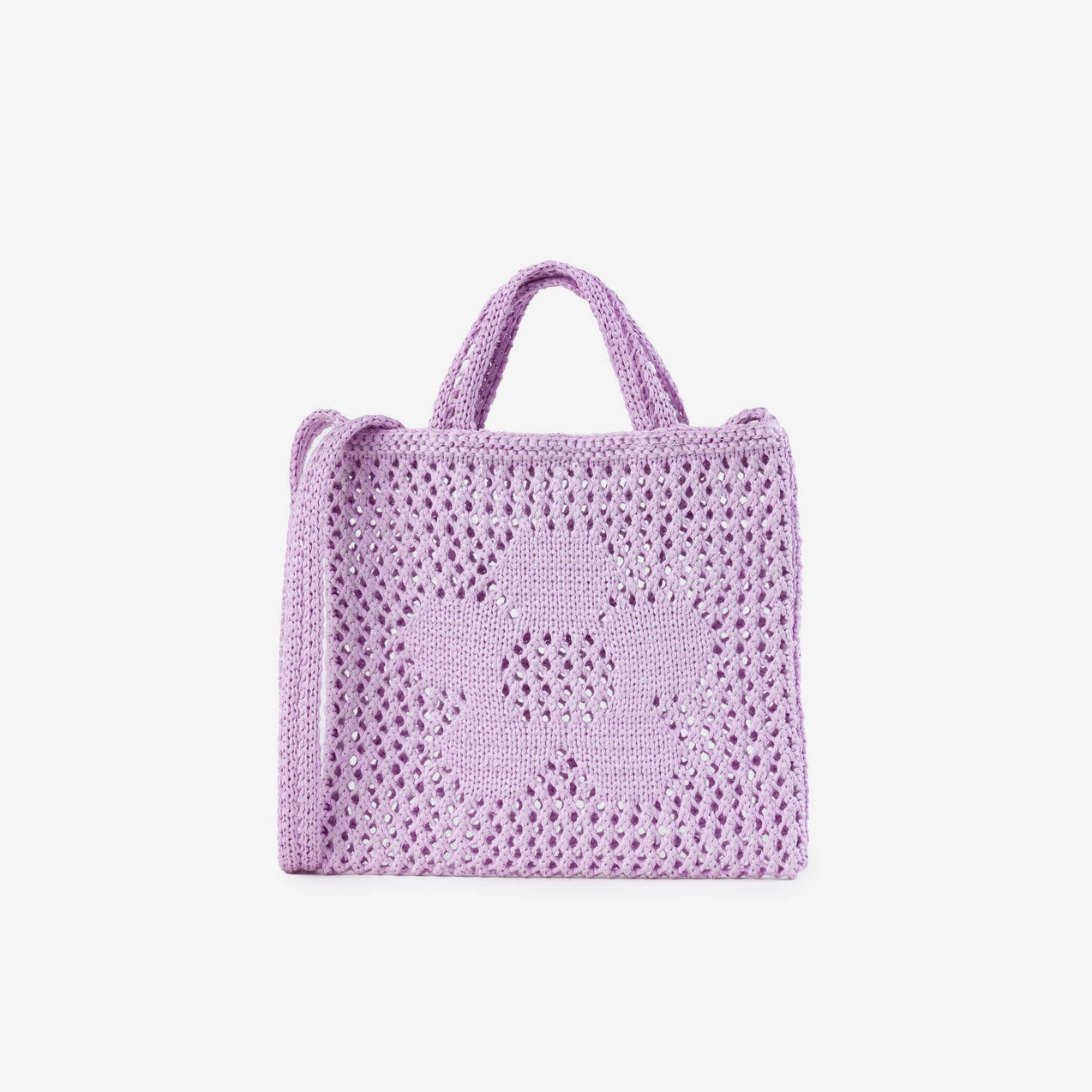 Flower Mini Raffia Tote Bag