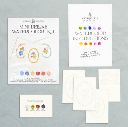 Folk Florals Mini Watercolor Painting Kit