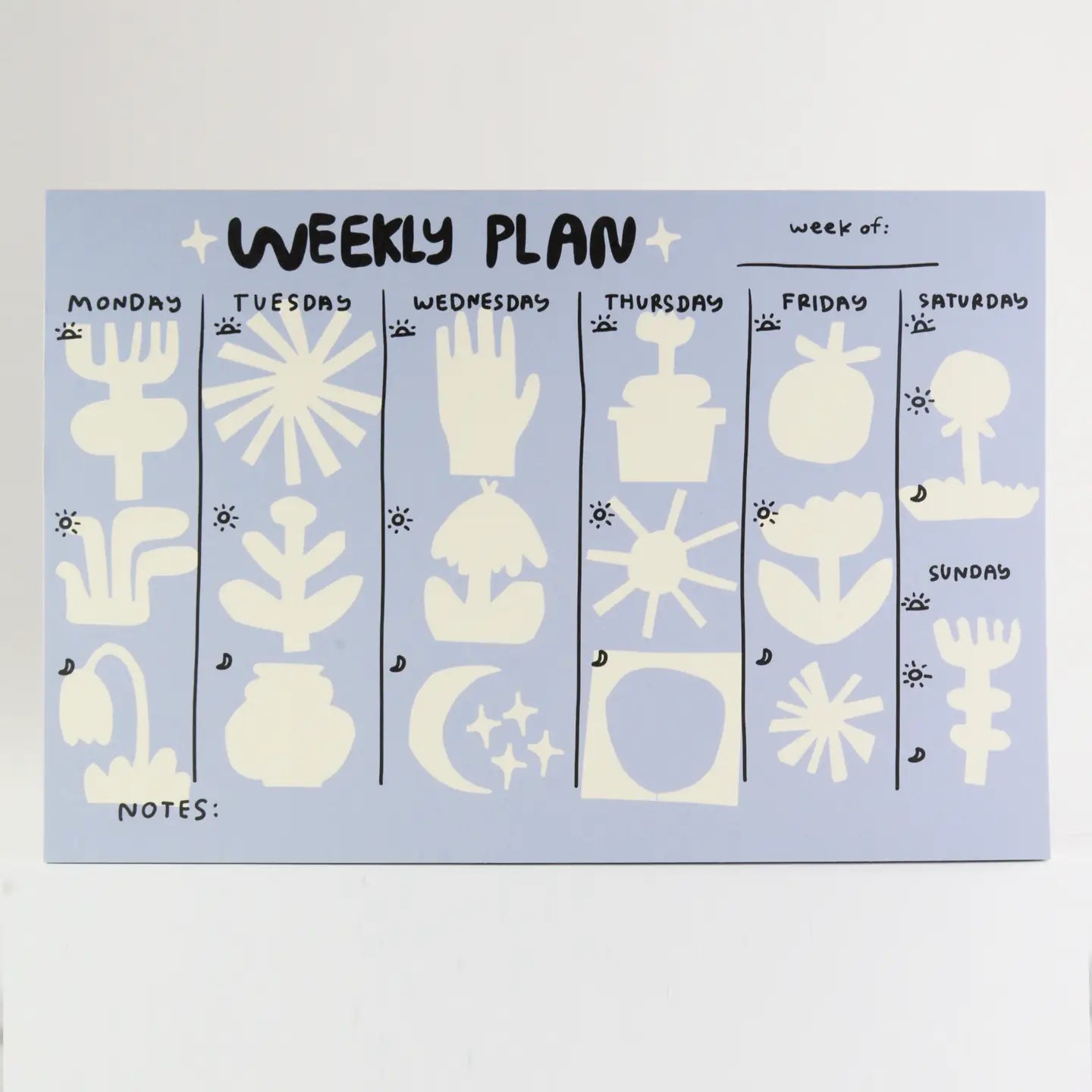 Folk Shapes Desktop Weekly Planner Notepad