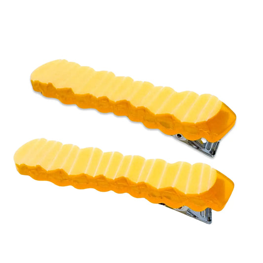 Crinkle Cut French Fries Hair Clips (Set of 2)