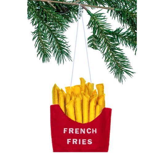 French Fries Felt Ornament