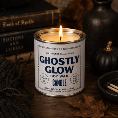 Fall Themed 8 Oz Soy Tin Candle