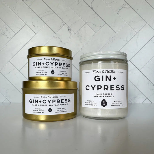 Gin & Cypress Soy Wax Candle