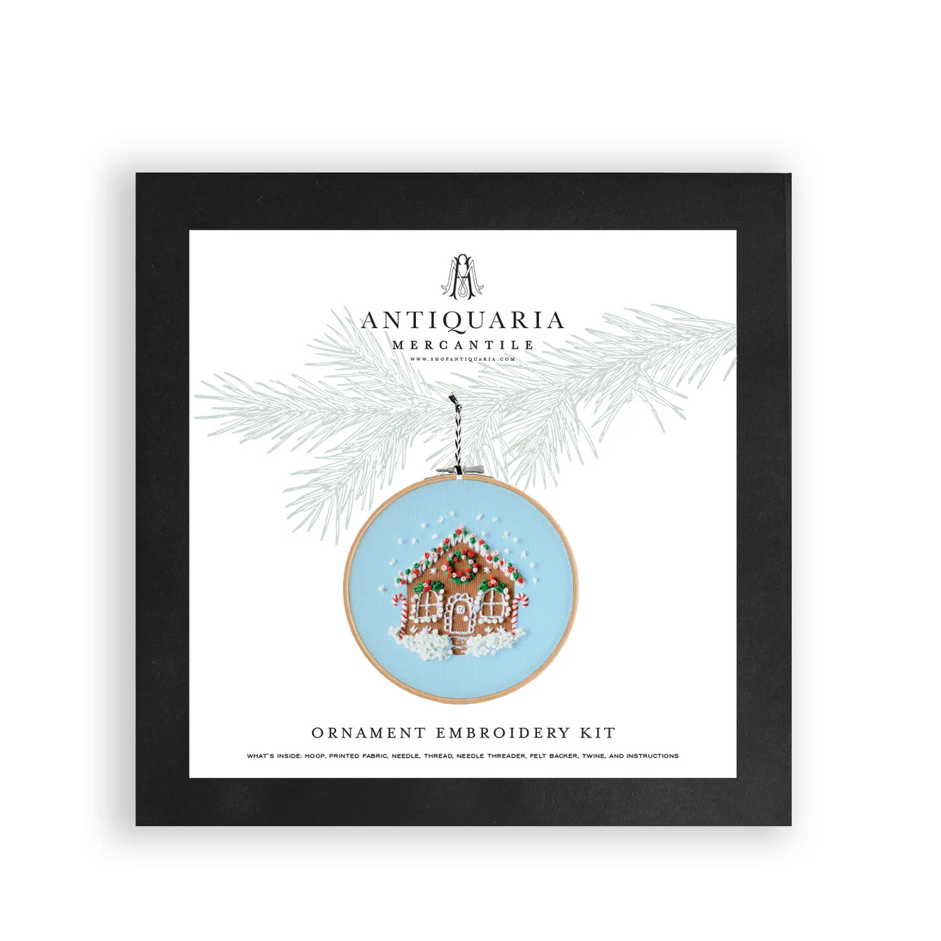 Gingerbread House DIY Ornament Embroidery Kit