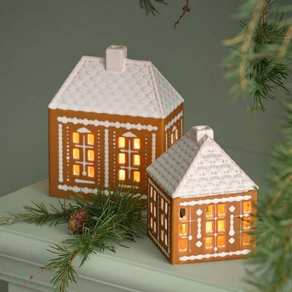Danish Gingerbread House Ceramic Tealight Holder