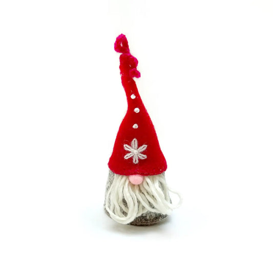Gnome Felt Wool Holiday Ornament