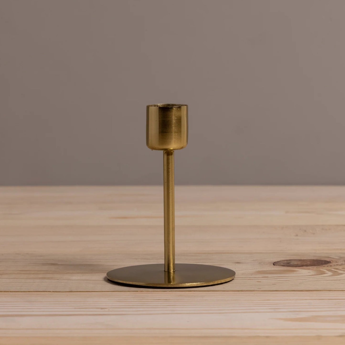 Gold Metal Simple Taper Candlestick