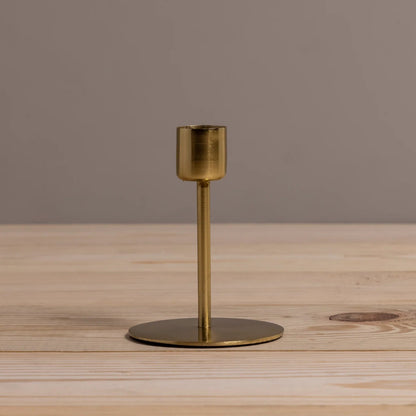 Gold Metal Simple Taper Candlestick