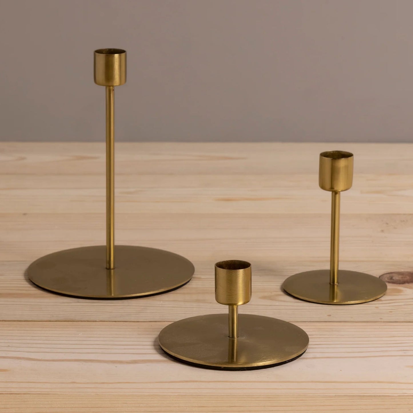 Gold Metal Simple Taper Candlestick