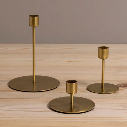 Gold Metal Simple Taper Candlestick