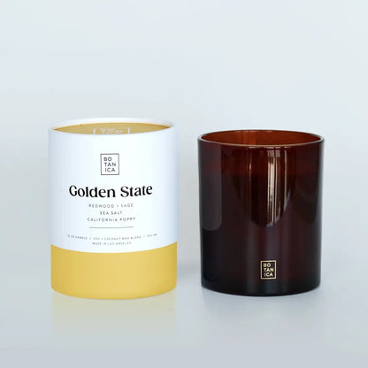 Golden State Redwood, Sage, Sea Salt & Poppy Soy Wax Glass Candle